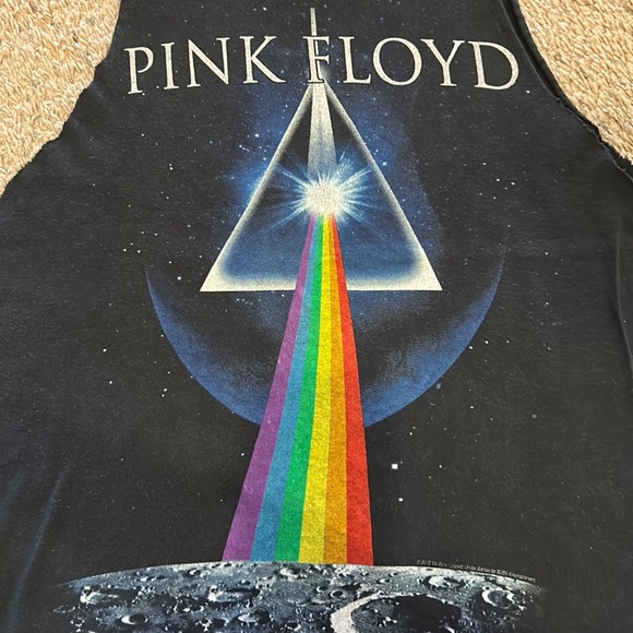 Pink Floyd 2012 Dark Side of the Moon custom made cropped tank top Size Small - Picture 5 of 7